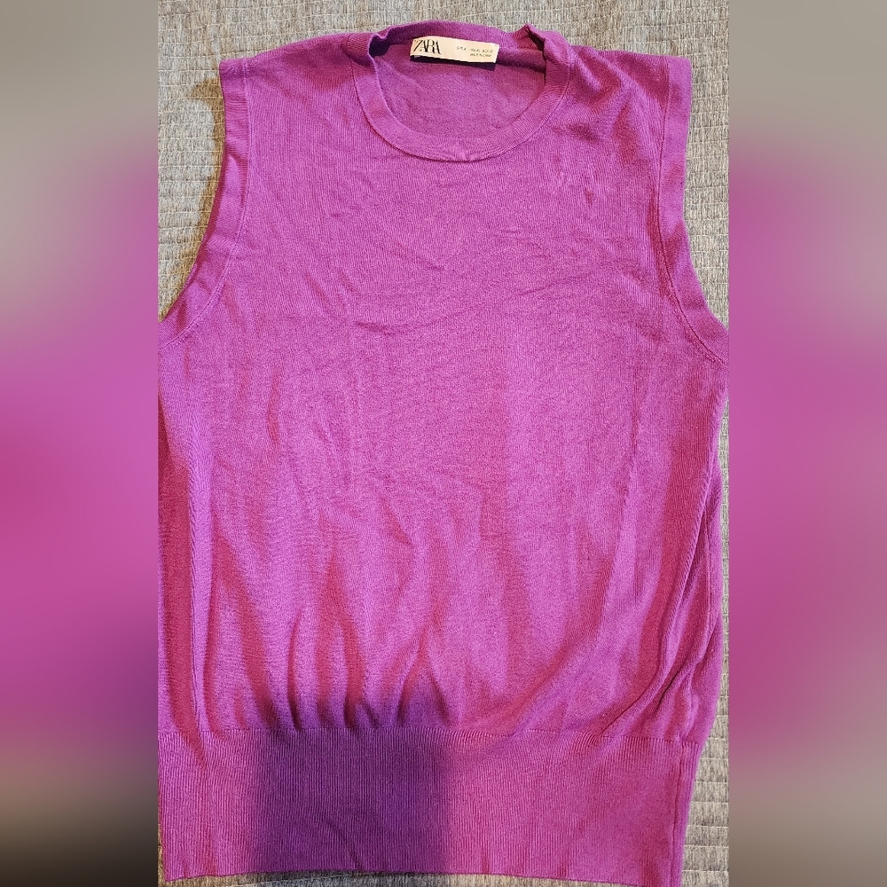 Zara  Purple Sleeveless Top Size XL